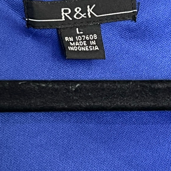 R&K Women’s Sleeveless Blue/Multi Dress - Size Large - Picture 3 of 4